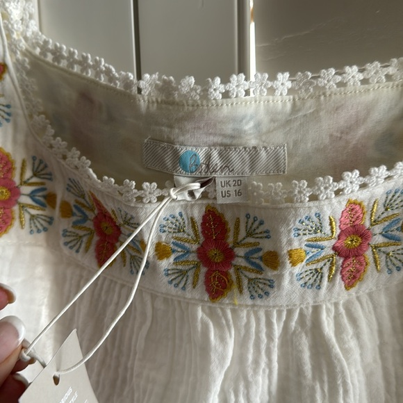 NWT Boden off white embroidered top - Picture 2 of 6
